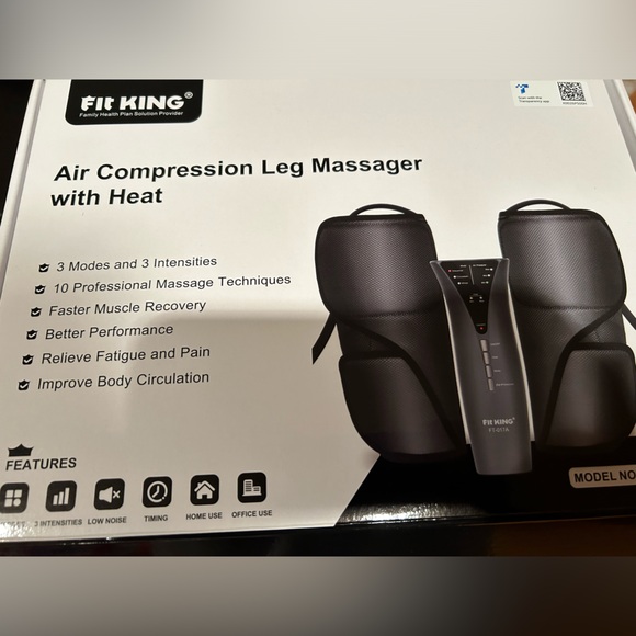 Fit King Leg and Calf Massager Black —New in Box - Picture 2 of 7